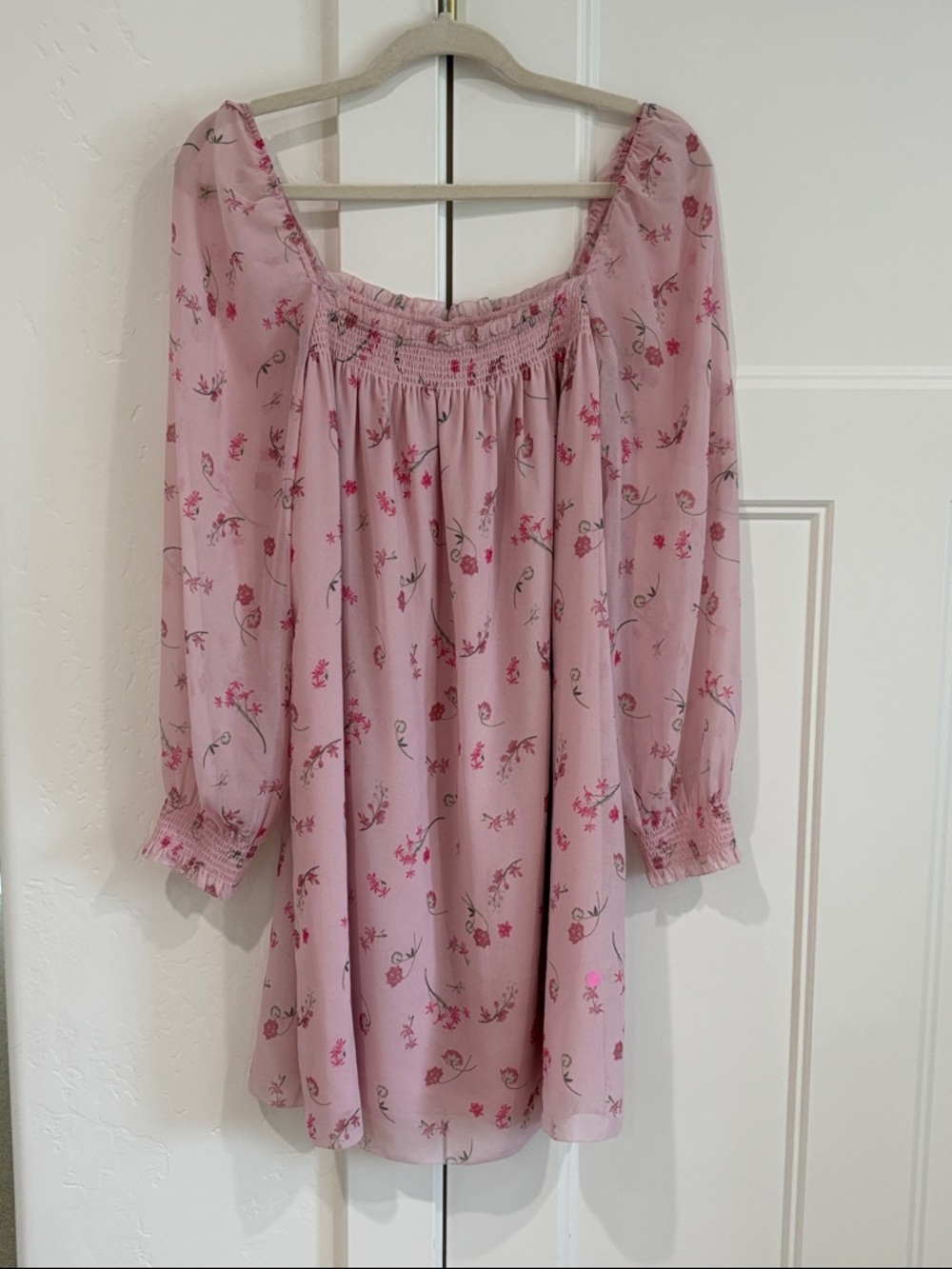 Wilfred Rose Pink Floral Smocked dress